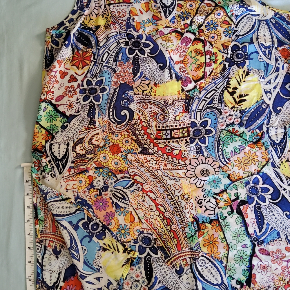 Melissa Paige Multicolor Paisley Blouse - Picture 5 of 10